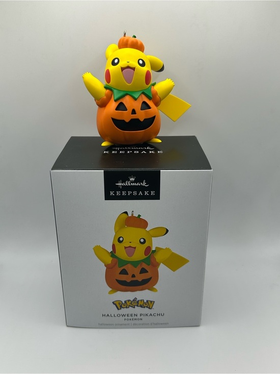 Hallmark Other - NWT Pikachu Halloween Pumpkin Hallmark Ornament